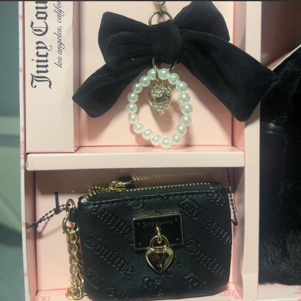 Juicy Couture Black Faux Fur Mini Bag - Picture 2 of 3